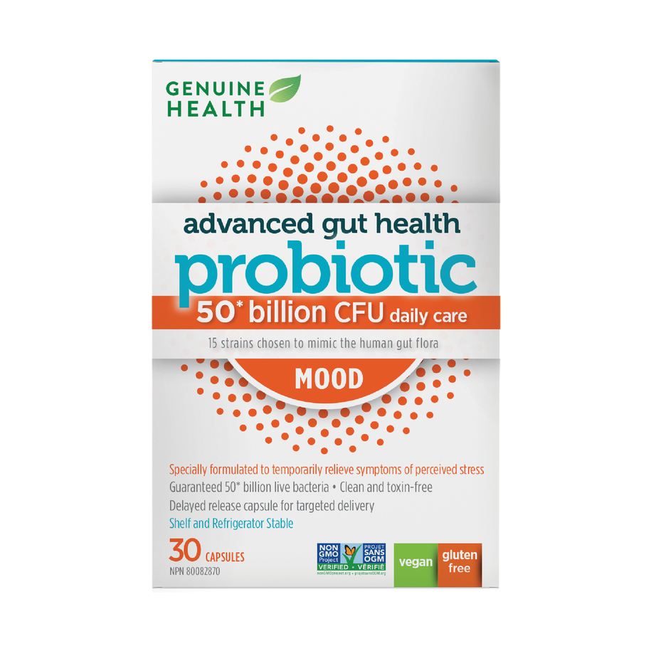 Genuine Health stress-reducing probiotic 50 billion|EN