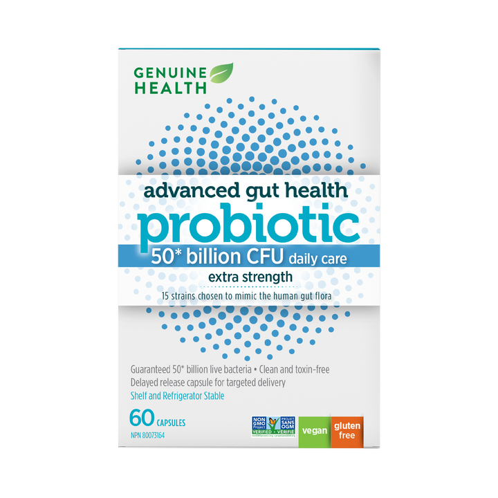 Genuine Health extra-strength probiotic 50 billion 60 capsules
