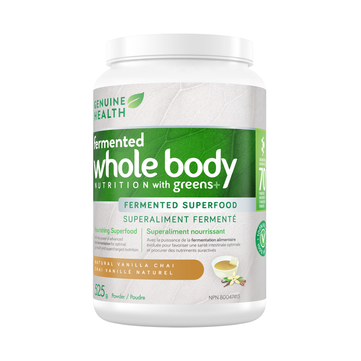 Whole Body NUTRITION fermenté avec greens+ | chaï à la vanille