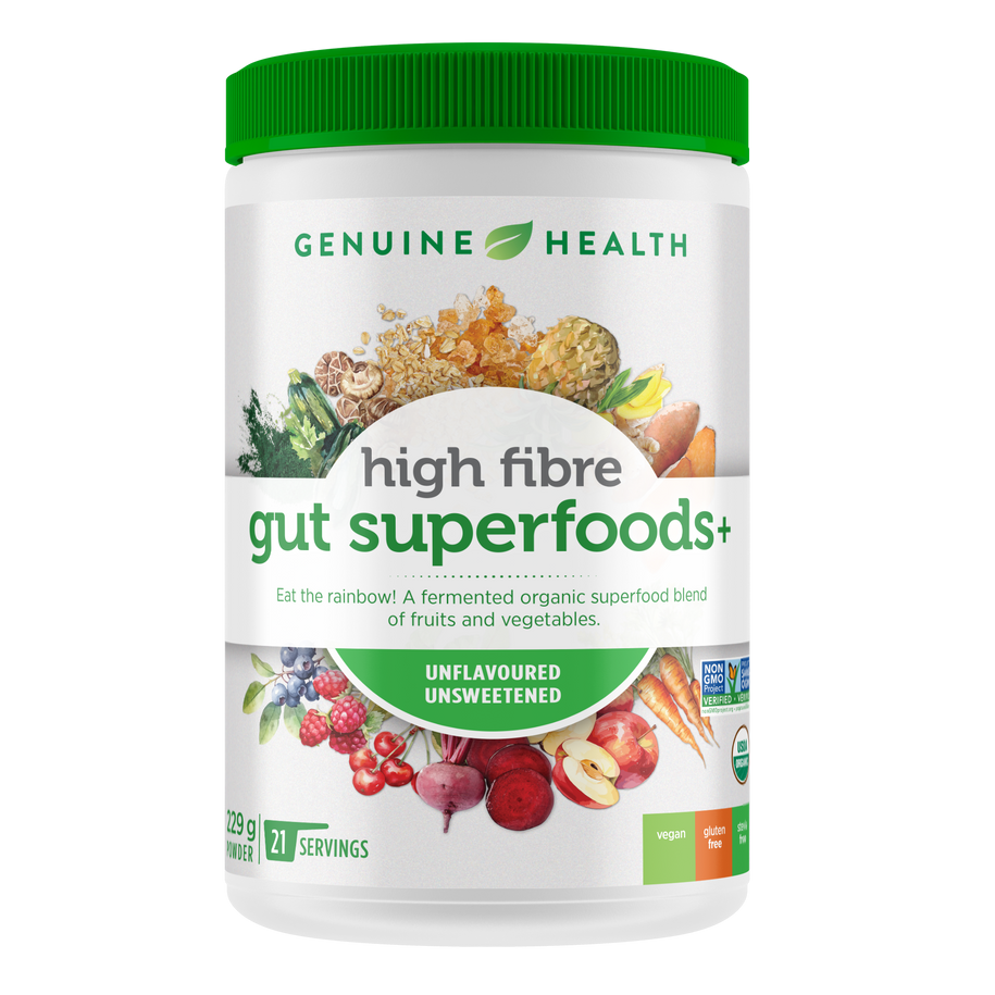 high fibre gut superfoods+ | unflavoured unsweetened, stevia free