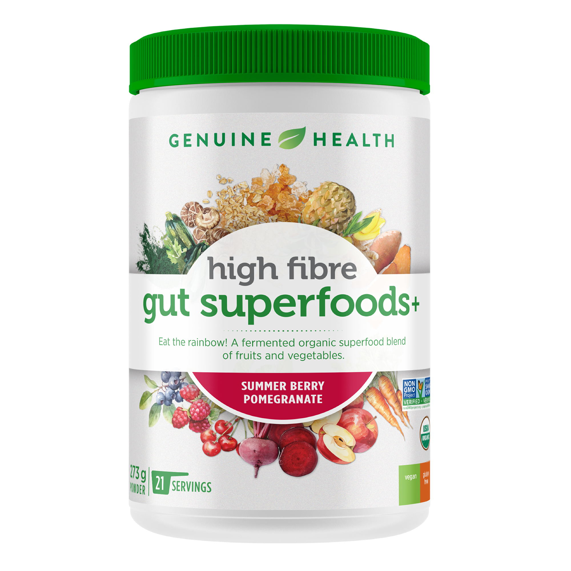 Genuine Health - high fibre gut superfoods+ summer berry