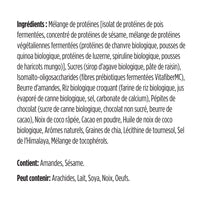 label Genuine Health fermented vegan proteins double chocolate chip French ingredients