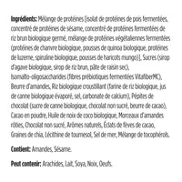 label Genuine Health fermented vegan proteins dark chocolate almond nutrition French ingredients