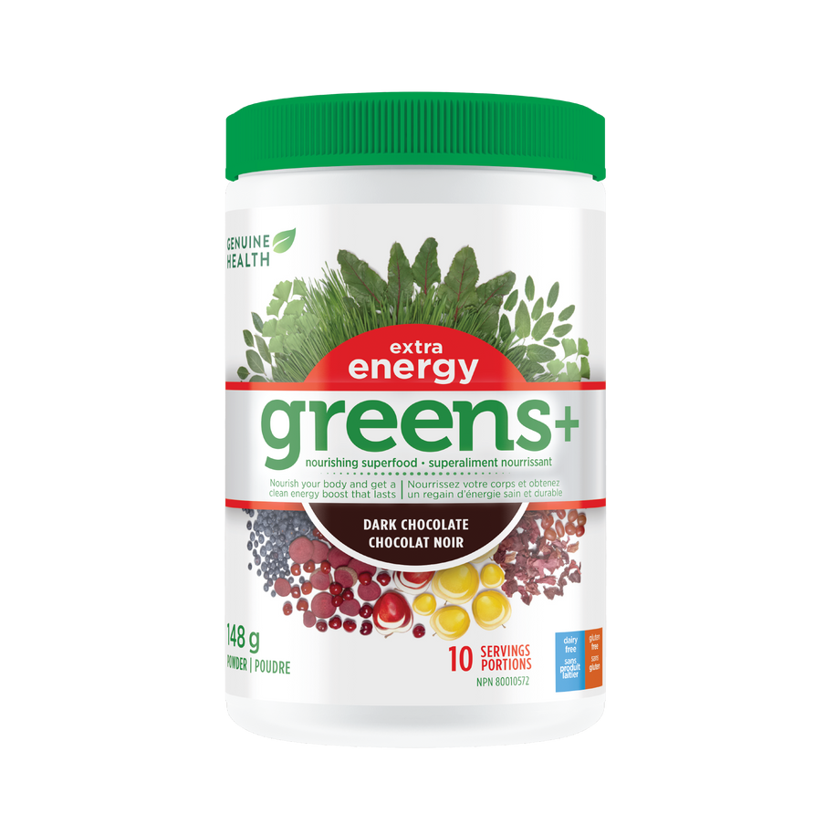 greens+ extra energy dark chocolate|148 g