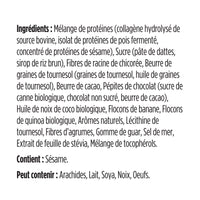 label Genuine Health clean collagen protein bar chocolate chip banana bread French ingredients