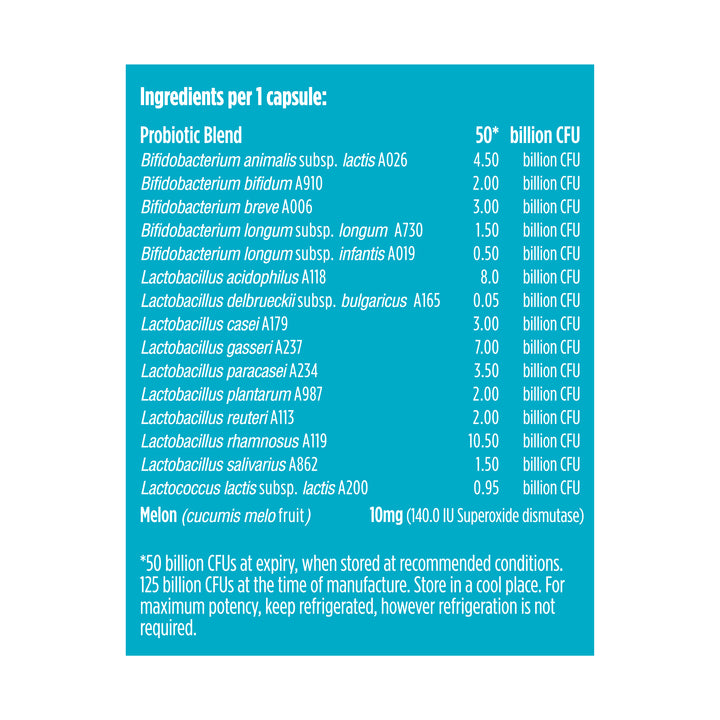 label Genuine Health's advanced gut health probiotic mood ingredients