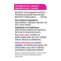 label Genuine Health fast joint care ingredients