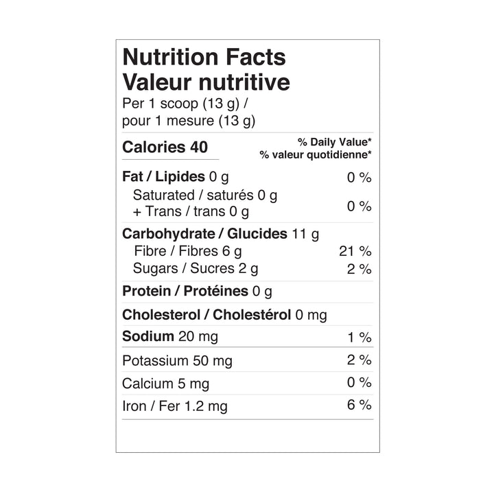 label Genuine Health fermented organic gut superfoods orange ginger nutrition panel