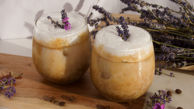 Lavender Collagen Iced Latte