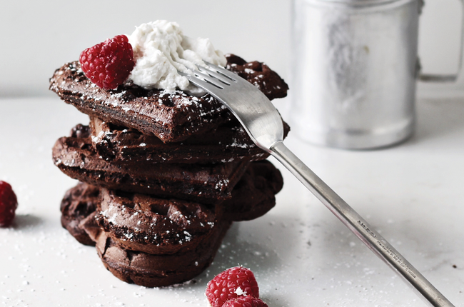 Chocolate Vegan Waffles