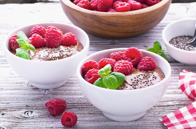 Raspberry Chocolate Chia Parfait