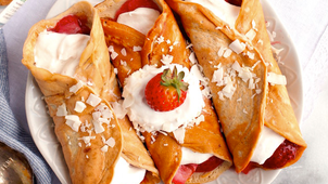 Strawberry Shortcake Protein Crepes