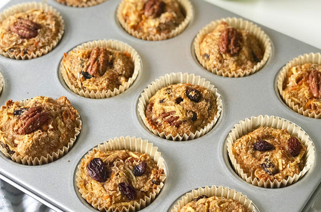 Carrot Apple Ginger Muffins 