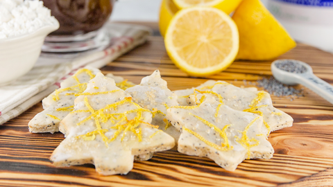 Biscuits festifs citron et graines de pavot