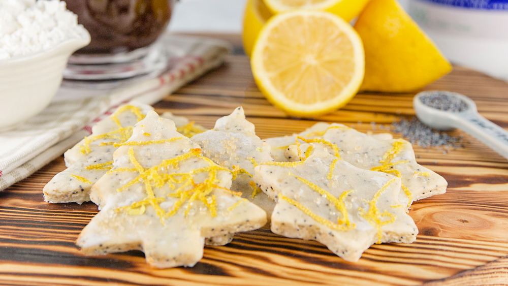Biscuits festifs citron et graines de pavot
