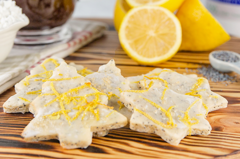 Biscuits festifs citron et graines de pavot