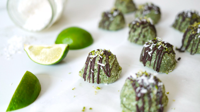Raw Coconut Lime Macaroons