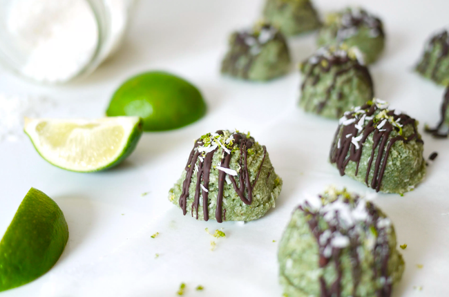 Raw Coconut Lime Macaroons
