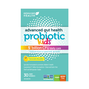 Genuine Health kids probiotic 5 billion lemonade chewable|EN
