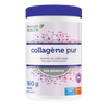 A container of Genuine Health bovine collagen powder, unflavored, with the brand and product information displayed on the label |16 portions| FR