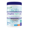 A container of Genuine Health marine clean collagen powder, unflavored, with the brand and product information displayed on the label |14 portions| FR