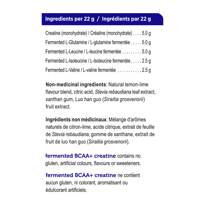 Genuine Health Fermented BCAA Powder + Creatine Lemon Lime