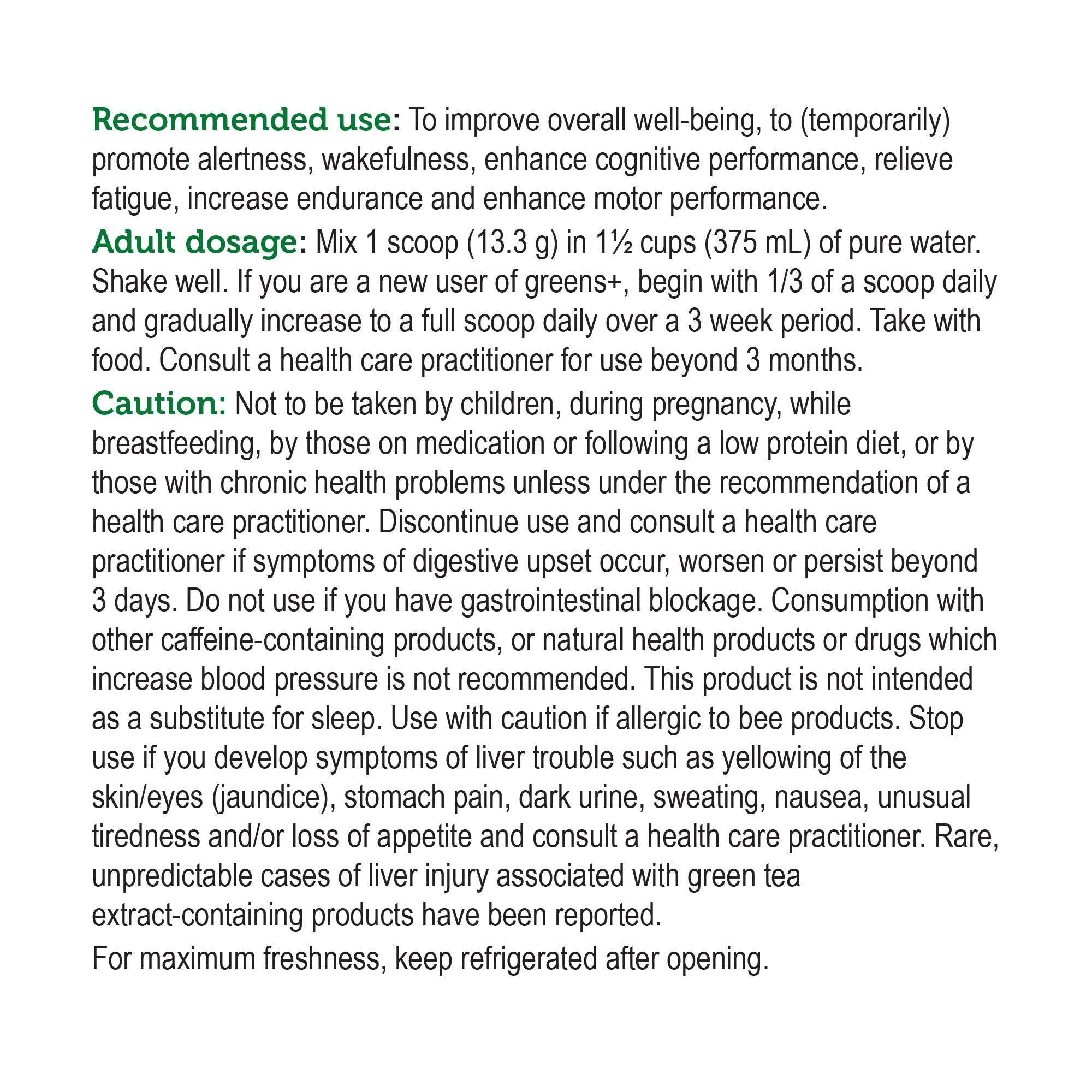 Genuine Health - greens+ extra energy | natural orange