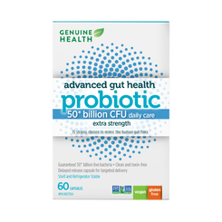60 capsules - Value Size|Genuine Health extra-strength probiotic 50 billion 60 capsules|EN