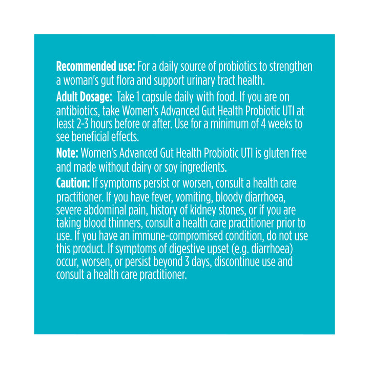 Genuine Health Probiotic for Women UTI Immune System Booster